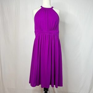 Torrid Purple High Neck Jersey Mini Dress Size 0  L 12